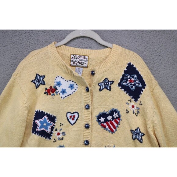 Heirloom Collectibles Vtg. Embroidered Patriotic Sweater-Large-4th of July-Y2K - Picture 2 of 12